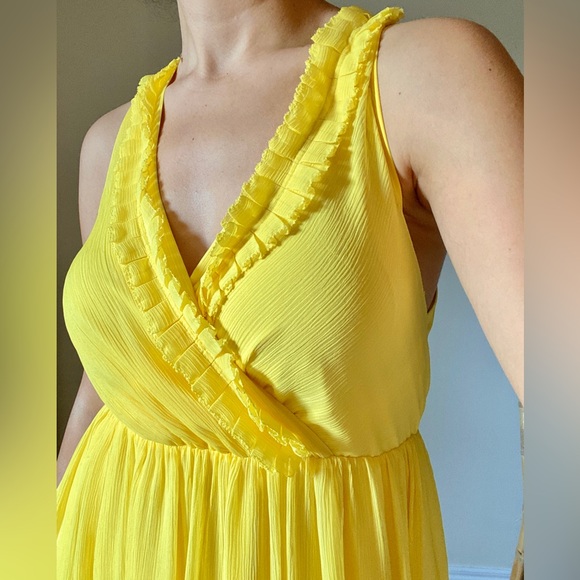 NEW Yellow Cross Back Dress (perfect wedding guest) - Picture 3 of 3